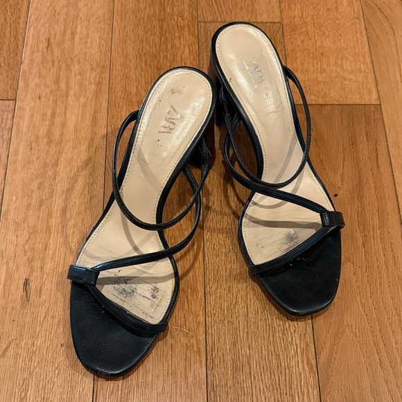 Zara Shoes - Zara Women's Elegant Black Strappy Heels